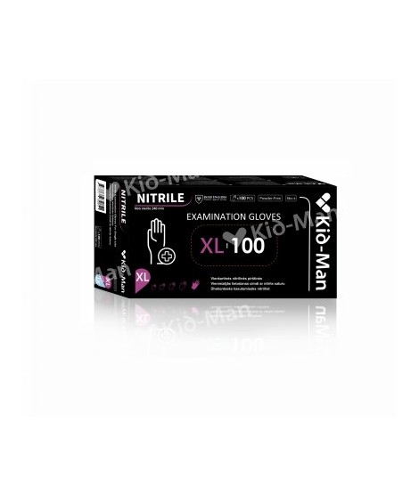 GUANTI IN NITRILE MONOUSO, XL taglia, nero, confezione