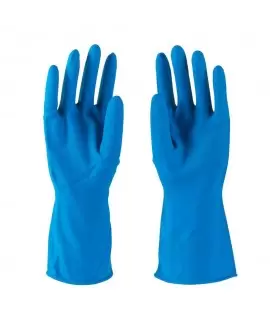 GUMMIHANDSCHUHE, L Größe, blau
