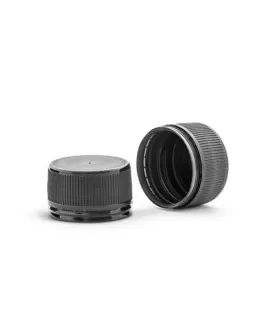 KUNSTSTOFFKAPPE PP 28mm MIT GARANTIERING, SCHWARZ, STK