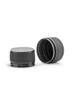 KUNSTSTOFFKAPPE PP 28mm MIT GARANTIERING, SCHWARZ, STK
