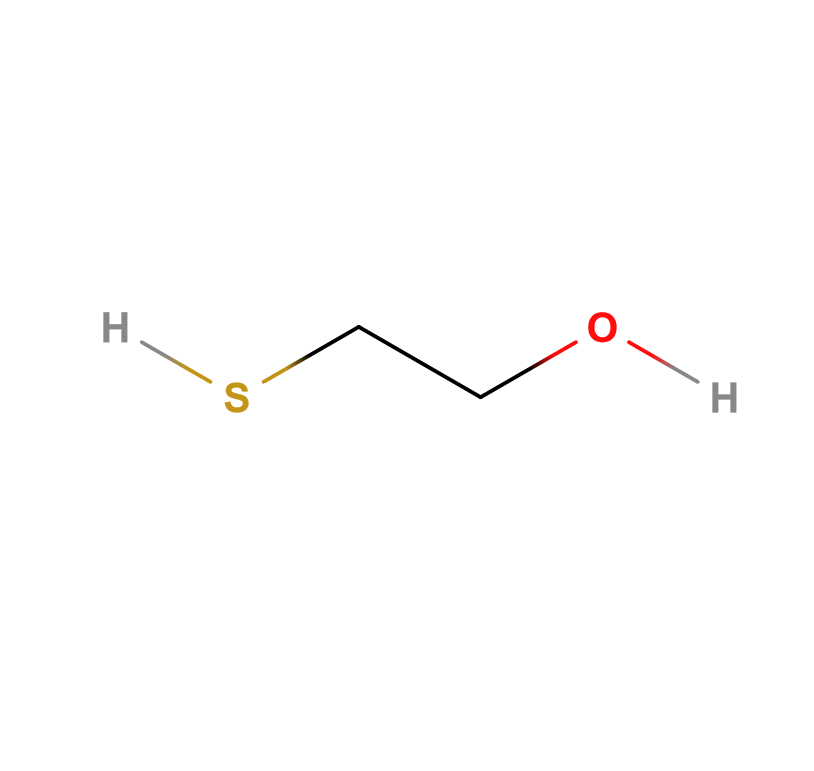 2-merkaptoetanolis 2D