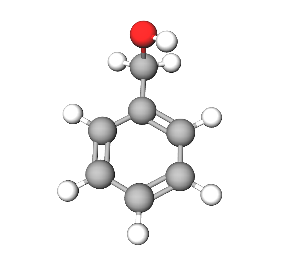 Benzilo alkoholis 3D