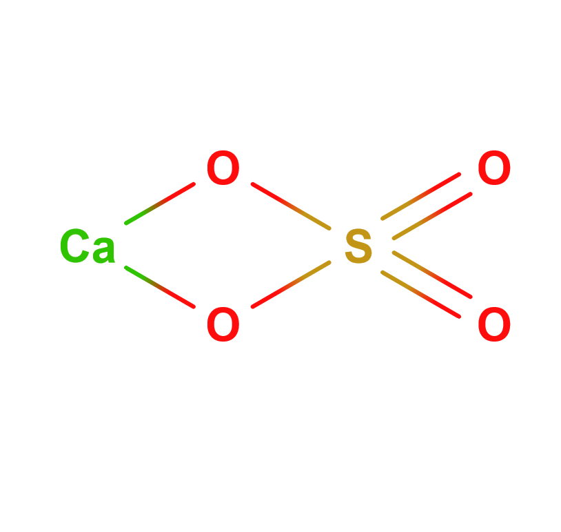 Kalcio sulfatas 2D