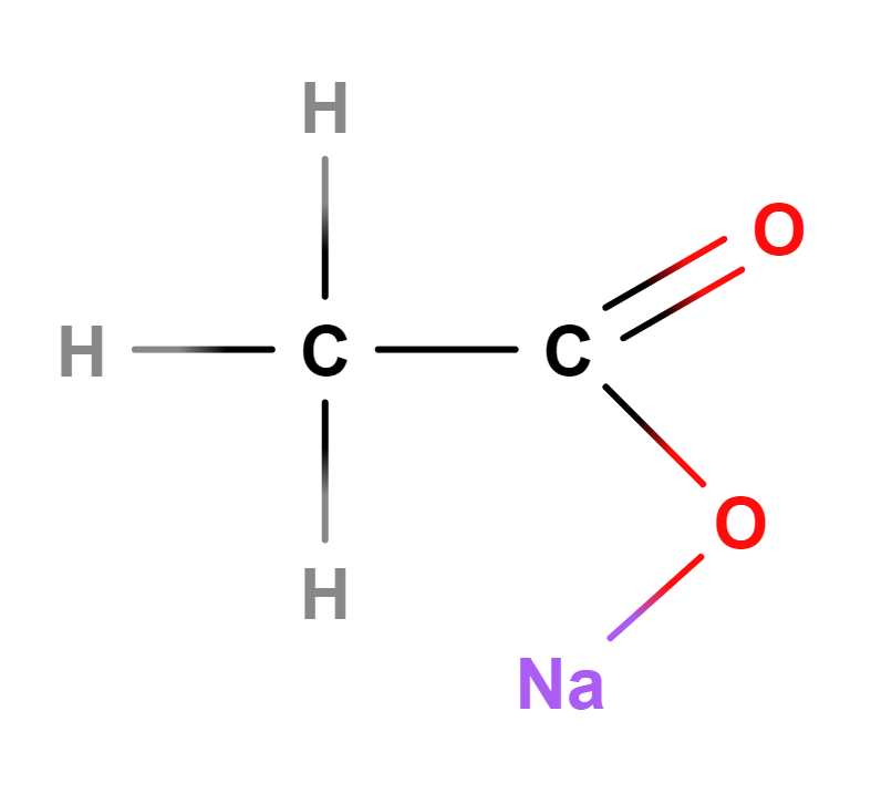 Natrio acetatas 2D