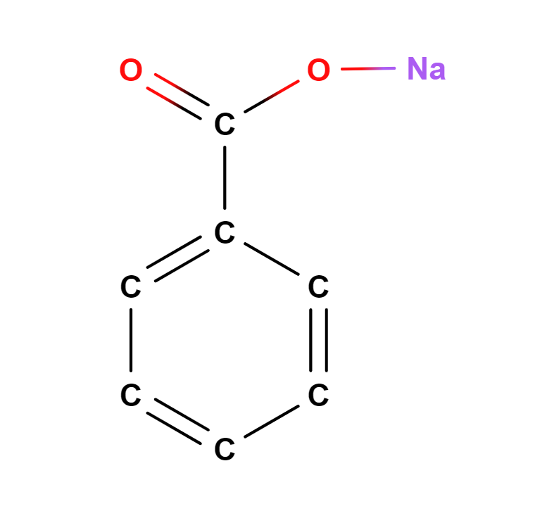 Natrio benzoatas 2D