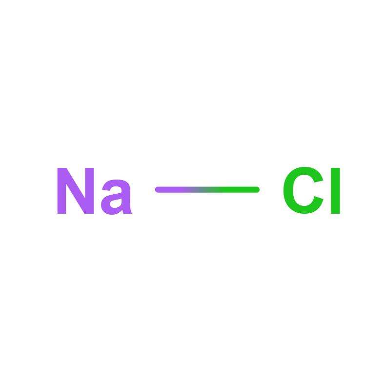 Natrio chloridas 2D