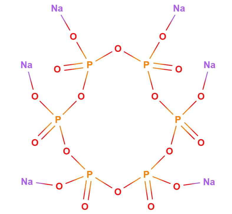 Natrio heksametafosfatas 2D