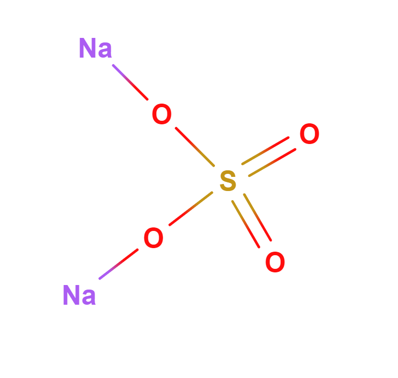 Natrio sulfatas 2D
