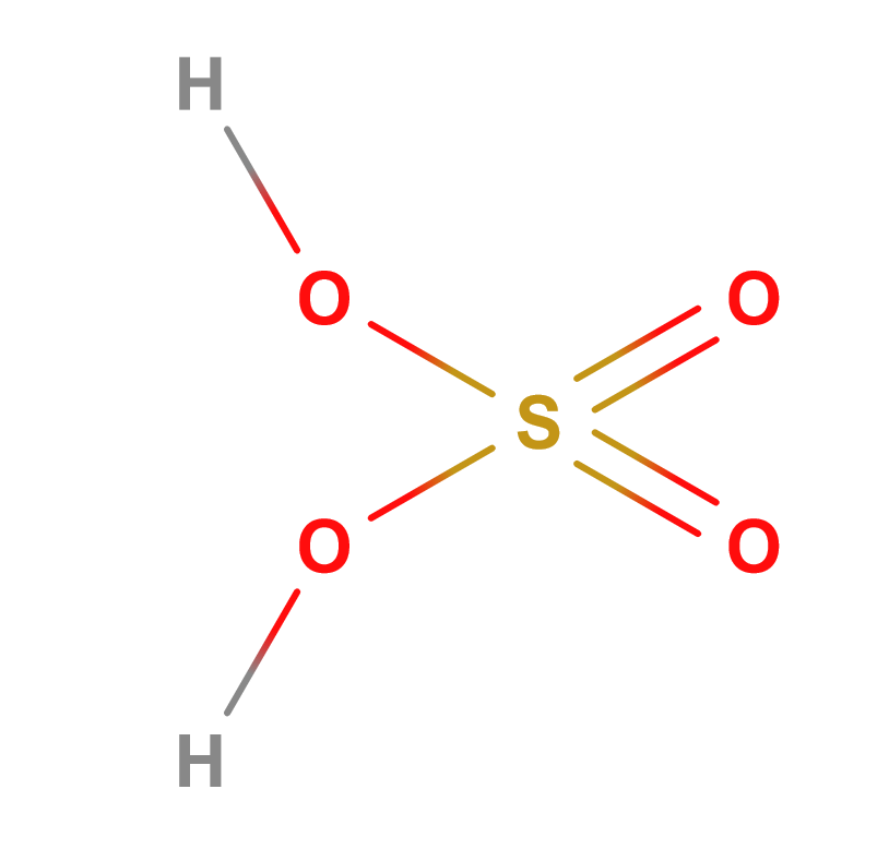 Sulfuric acid 2D